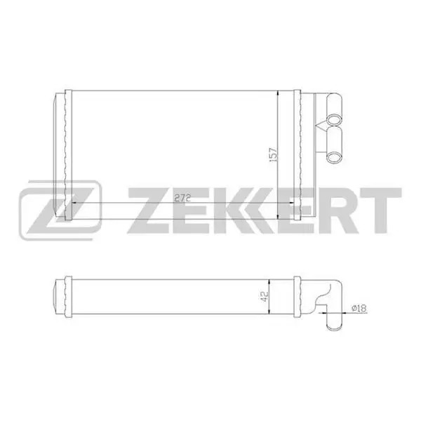 Радиатор отоп. Audi 100 II IV 77- 200 I II 79- A6 94 ZEKKERT
