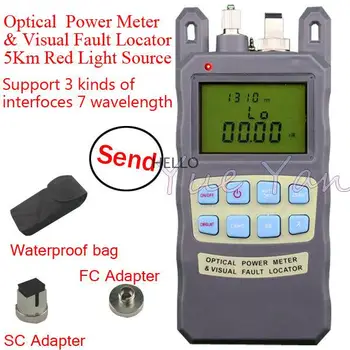 

Fiber Optical Power Meter -70~+10dBm 1mw 5km Cable Tester Visual Fault Locator