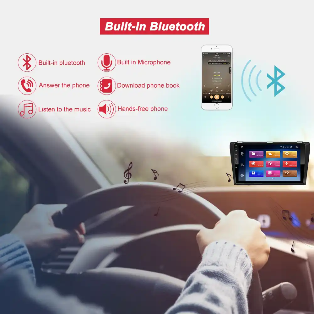 9 дюймов Android 1 автомобильный Мультимедиа gps для Мазда 3 2004 2012 аудио Радио стерео
