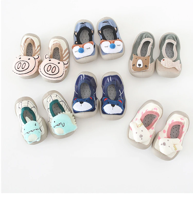 2019 Осенняя детская обувь для малышей Повседневная обувь для девочек и мальчиков мягкие Нескользящие Дышащие Детские носки с рисунками