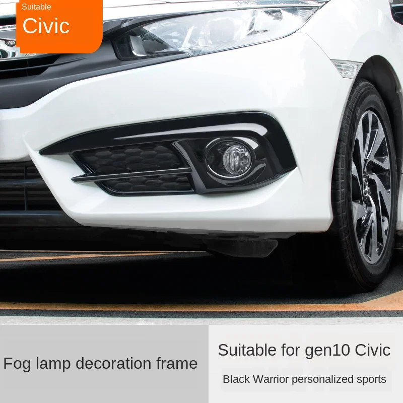 

Applicable to Civic 10 Generation Modified Front Bumper Middle Net Lamp Eyebrow Front Fog Lamp Rear Bumper Rear Fog Lamp Decorat