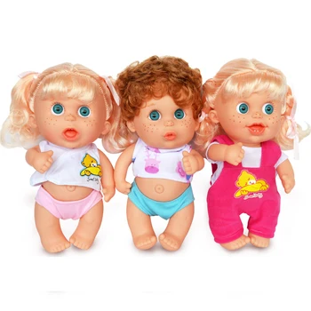 

20CM Mini Full Body Silicone Baby Dolls Pock Face Bebe Reborn Toddler Toys For Children Waterproof Reborn Dolls With Blue Eyes