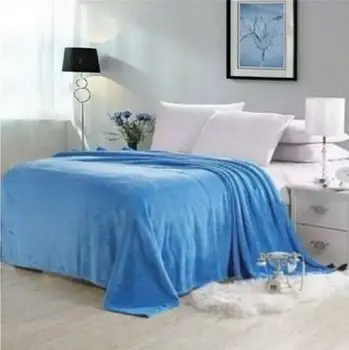 

Soft Warm Coral Fleece Blanket Winter Sheet Bedspread Sofa Throw 10 Colors Light Thin Mechanical Wash Flannel Blankets