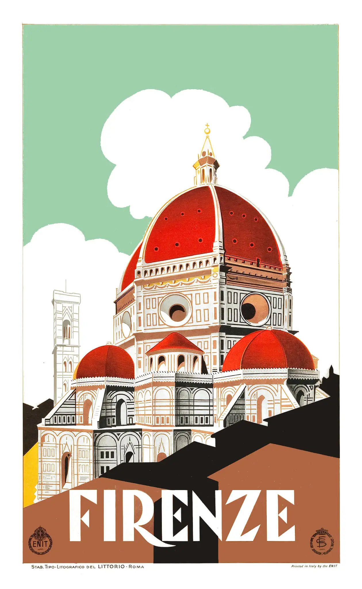 Италия дорожные плакаты Венеция Firenze Napoli холст живопись Винтаж Крафт Дети плакат классические настенные художественные наклейки для детской комнаты - Цвет: Синий