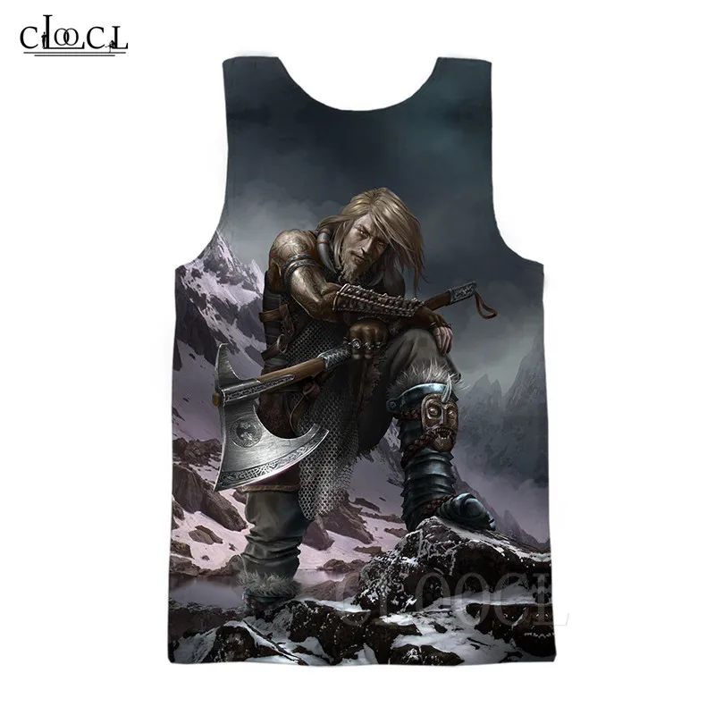 Новая популярная майка Viking Tattoo Gym Tanktop с 3D принтом для бодибилдинга, майка без рукавов для мужчин и женщин, одежда для фитнеса