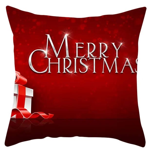Счастливого Рождества Санта подушка в форме Санта-Клауса на Рождество для дома декоративная подушка чехол плюшевая подушка чехол Крышка