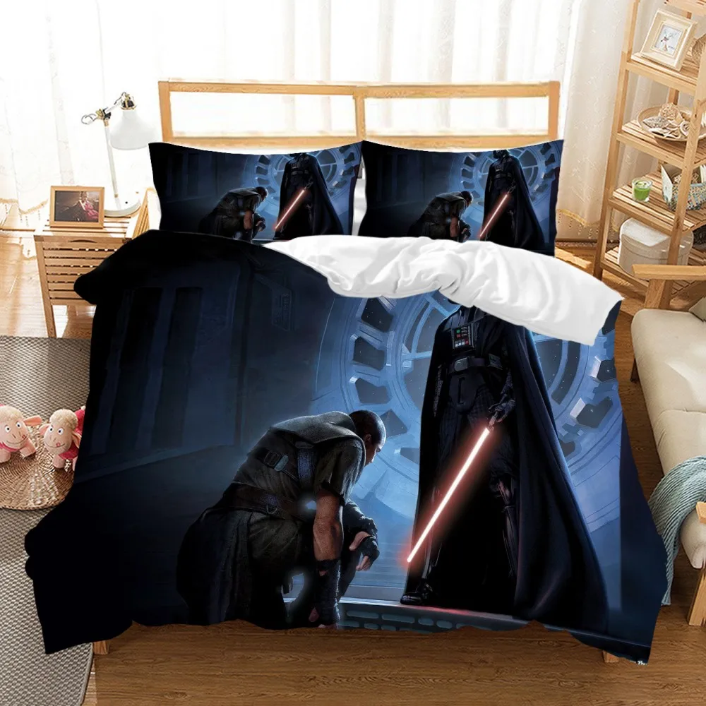 Star Wars Figure Print Bedding Boys Girls Home Duvet Cover Set 2 3