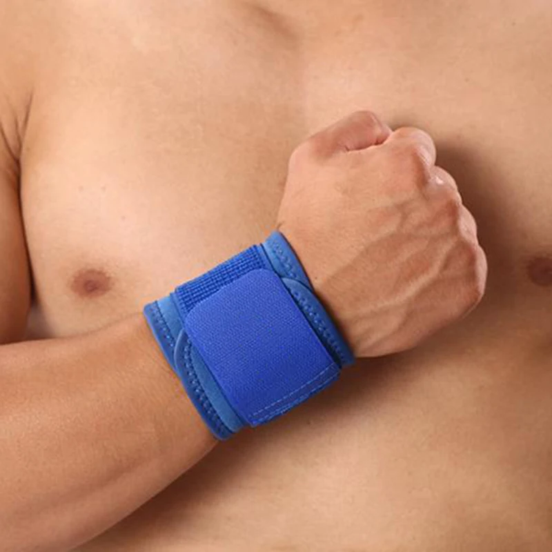 Намотка под давлением Защита для запястья Регулируемая дышащая фитнес-защита для бега XR-Hot - Цвет: Синий