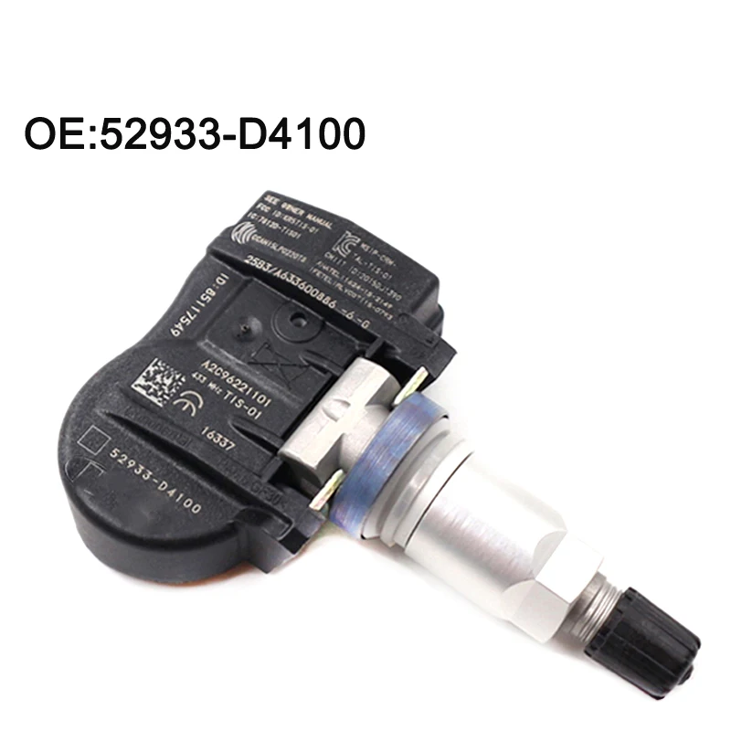 Датчик давления в шинах для Optima Sportage Sorento Genesis Ioniq Niro VELOSTER G90 52933-D4100 52933D4100 TPMS сенсор