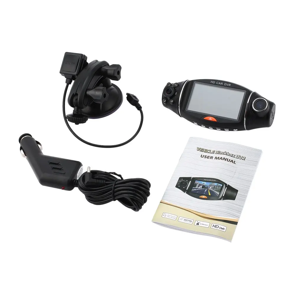

R310 HD Dual Lens Vehicle Black Box Car DVR 2.7 Inch 140 Degree Front 120 Degree Built-in G-Sensor Microphone Speaker