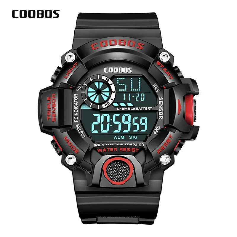 2020 Gold Watch For Men Top Luxury Sport Led Luminous Digital Wrist Watches Waterproof Week Display Date Clocks For Male zegarki 