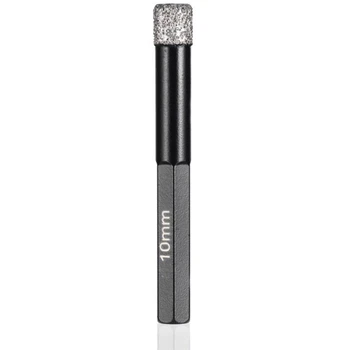 

10Mm Diamond Hole Opener Hexagonal Shank Durable Drill Bit Braze Porcelain Glass Ceramic Dry Cut
