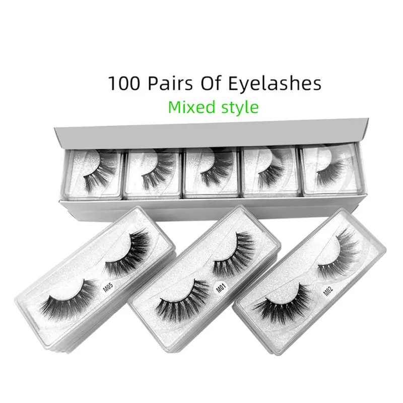 

Long Fake Imitation Mink Eye Lashes Makeup Natural Thick False Women Eyelashes