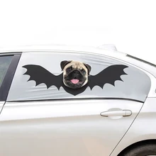 1 шт. креативная Складная Хэллоуин солнцезащитный крем заднее стекло автомобиля козырек крышка Шторы с дыркой и короткими рукавами «летучая мышь», рисунок для питомца собаки