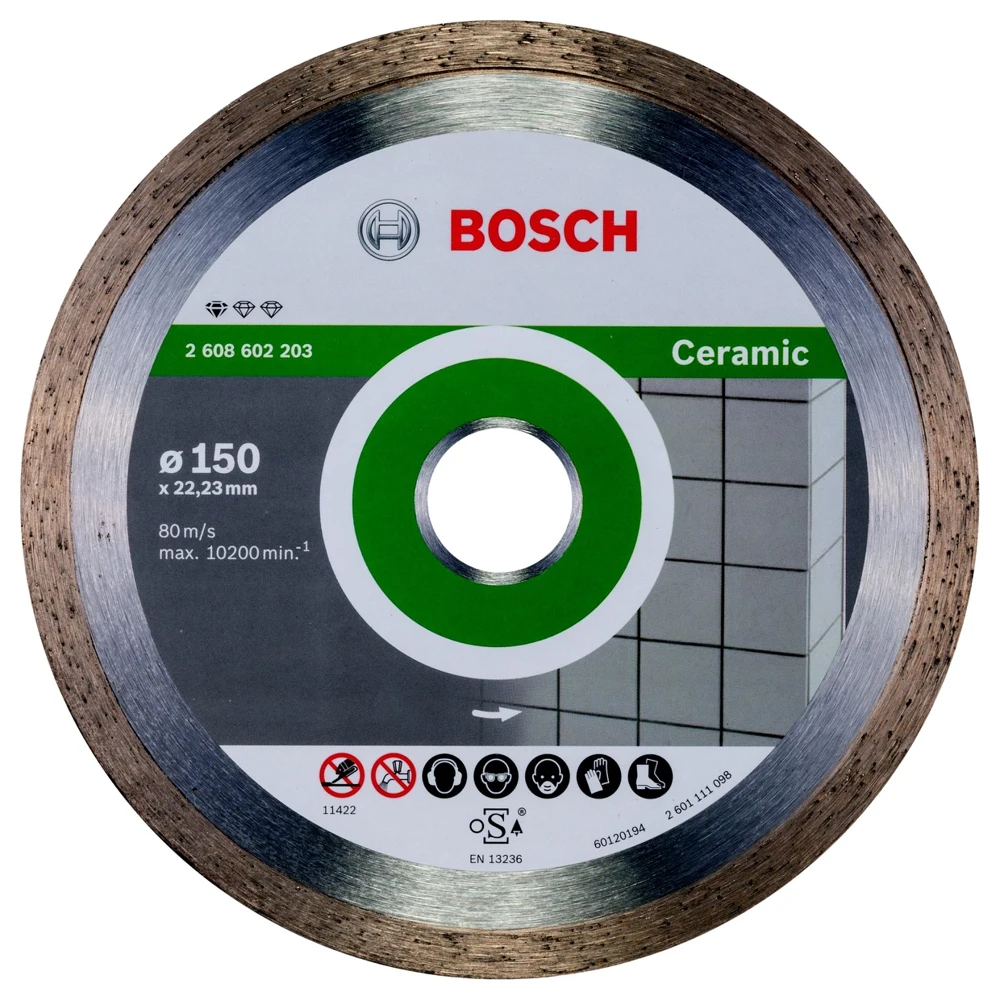 Диск алм. BOSCH Standard for Ceramic 150x22 корона (сплошной) (2.608.602.203) 150 Х 22 (спло | Инструменты