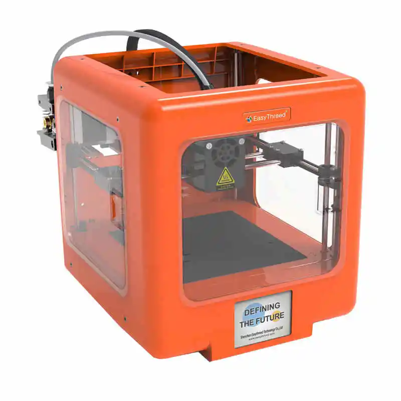 Orange Водонепроницаемый 3D портативный мини-принтер с белым экраном DIY принтер один ключ печатная машина для детей студентов Рождественский подарок - Цвет: Orange