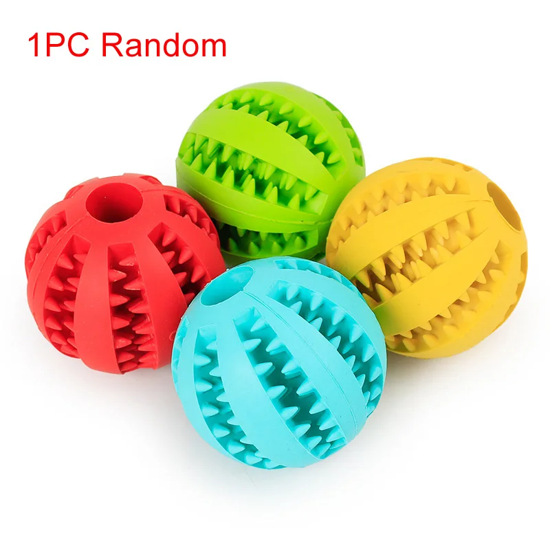 1 шт. Sof Pet игрушки для собаки мяч интерактивный эластичный шарик собака жевательная игрушка зуб чистый резиновый мяч игрушки для собак лакомства еда диспенсер - Цвет: Random