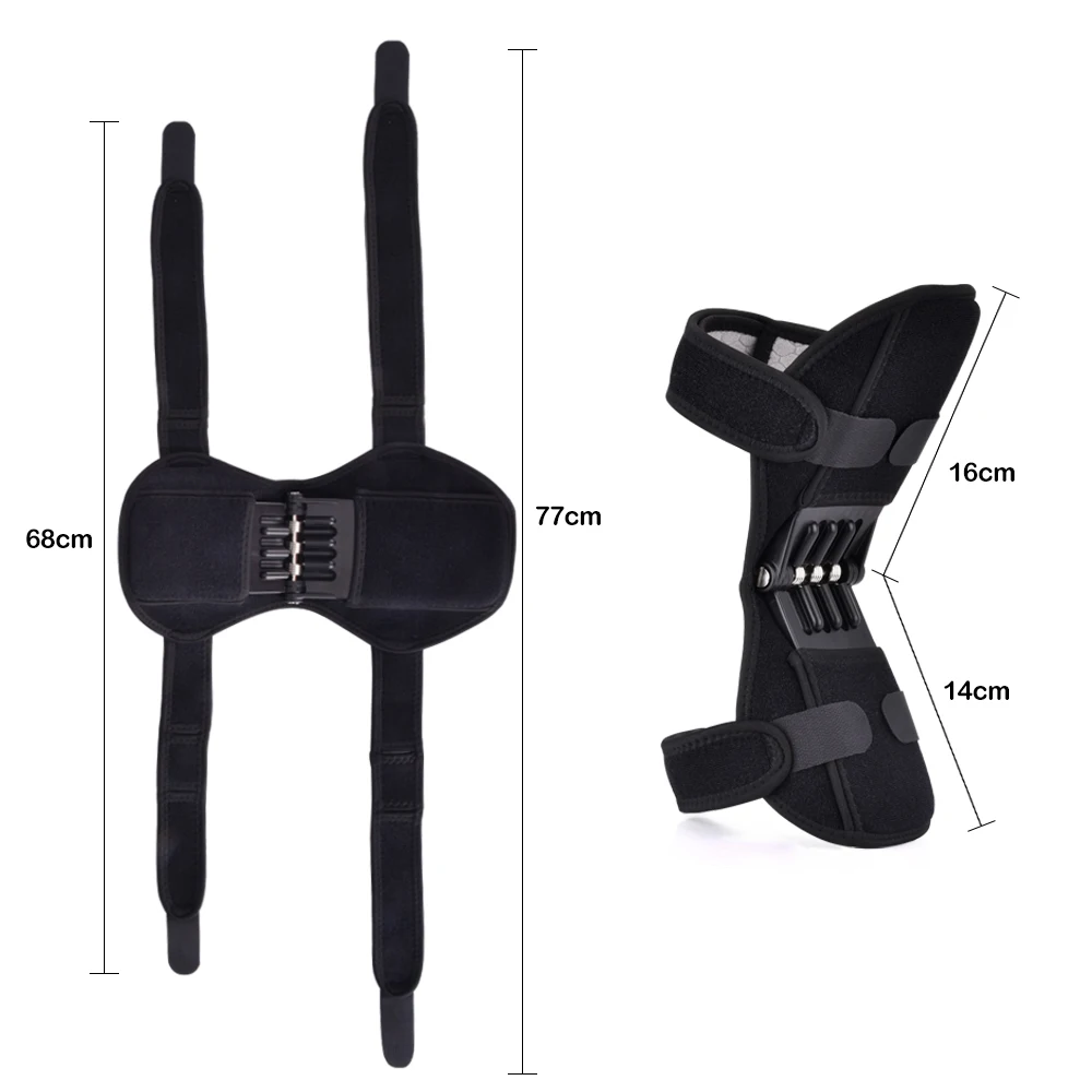 Joint Support Knee Pads Breathable Non-Slip Power Lift Knee Booster Powerful Rebound Spring Force W