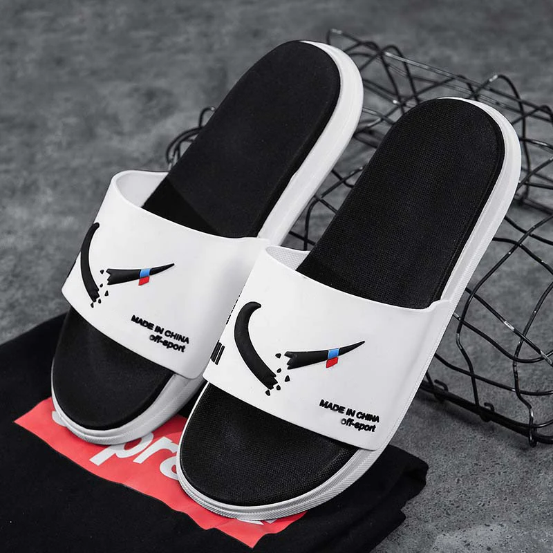 EVA Men Slider Slippers Fashion Casual Shoes Non-slip Slides Bathroom Summer Sandals Soft Sole Flip Flops Men