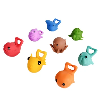 

Tumama 8Pcs Baby Bathing Water Bath Toys Turtle Cute Fishing Floating Toy Sea Animals Bath Set Beach Pool Party for Kid