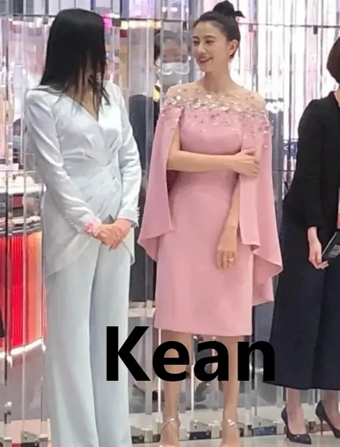 

Short Pink Evening Dress With Jacket Vestidos De Festa Satin Mermaid Prom Dresses Simple Party Evening Dress