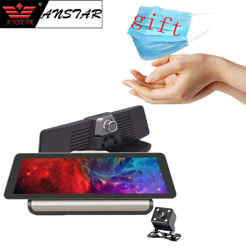 ANSTAR 4G Автомобильный видеорегистратор 10 дюймов 1080P камера Android 5 1 GPS навигация ADAS S с