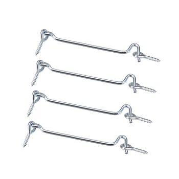 

uxcell 5" Cabin Hook Eye Latch Gate Door Swivel for Wood Window Door Hook 4pcs