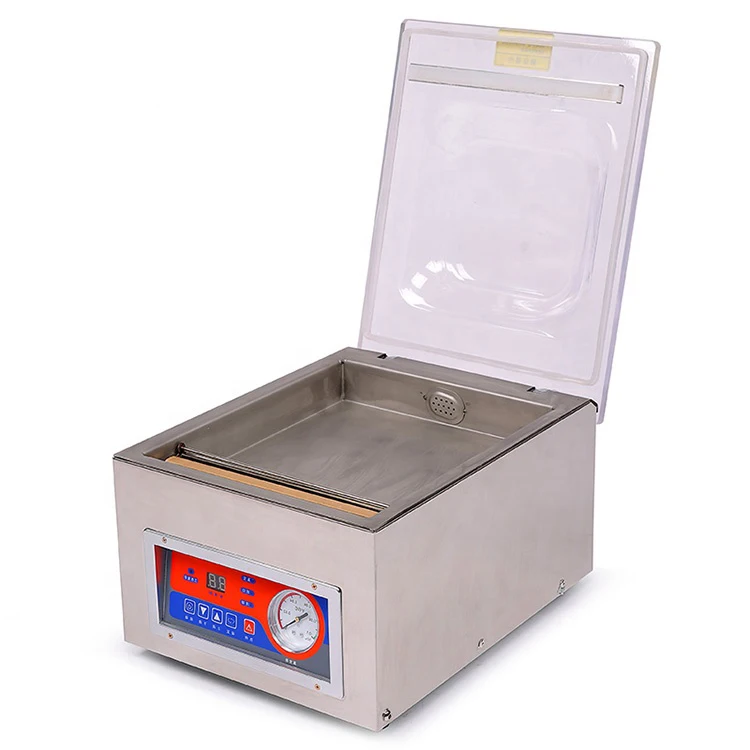 DZ-260C Single Chamber Desk Type Industrial Pump Vacuum Sealers for Dry and Wet Food Steak Commodity Chemical Liquid 4