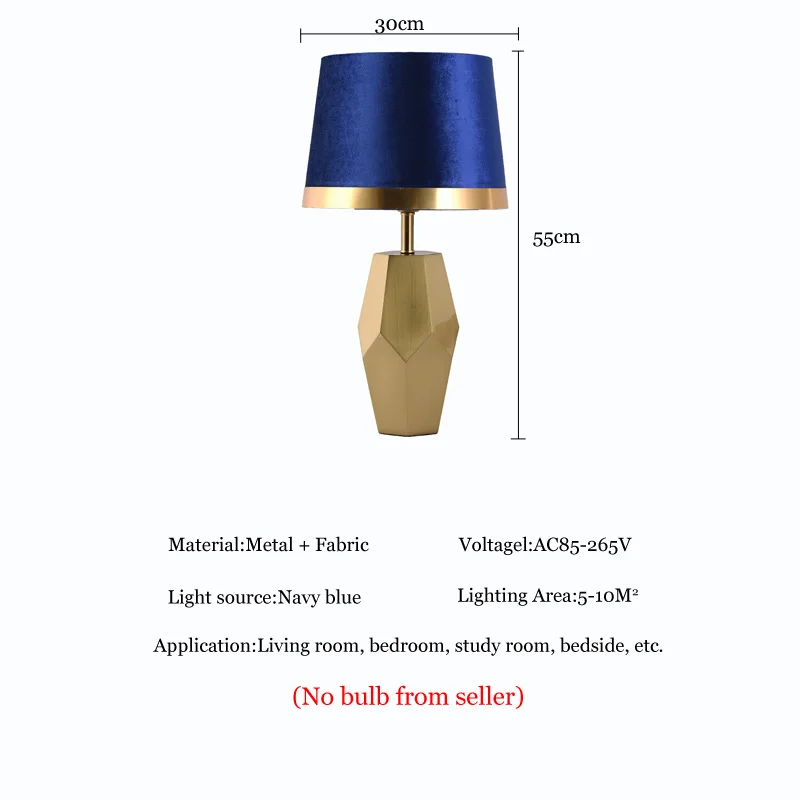 Modern Simple Personalized Luxury Wind Golden Bedroom Bedside Lamp 2