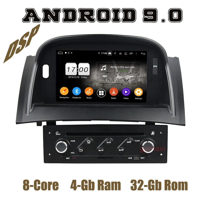 Восьмиядерный Android 9 0 Автомобильный GPS DVD dsp плеер для Renault Megane Fluence 2 II 2003-2009 4 + 64 Гб USB