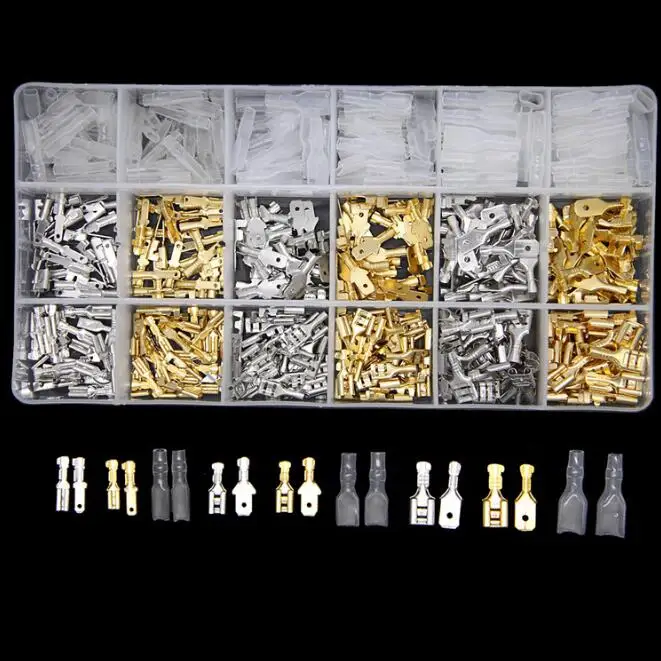 

540Pcs Female Male Electrical Spade Wire Butt Connectors Lugs Battery Starter Cable Splice Crimp Terminals Kit Assortment