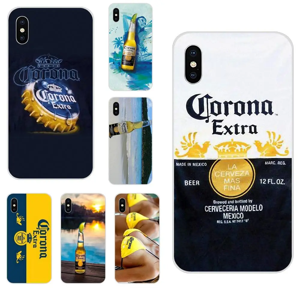 

For Apple iPhone 4 4S 5 5C 5S SE 6 6S 7 8 Plus X XS Max XR TPU Fashion Gold Corona Extra Beer