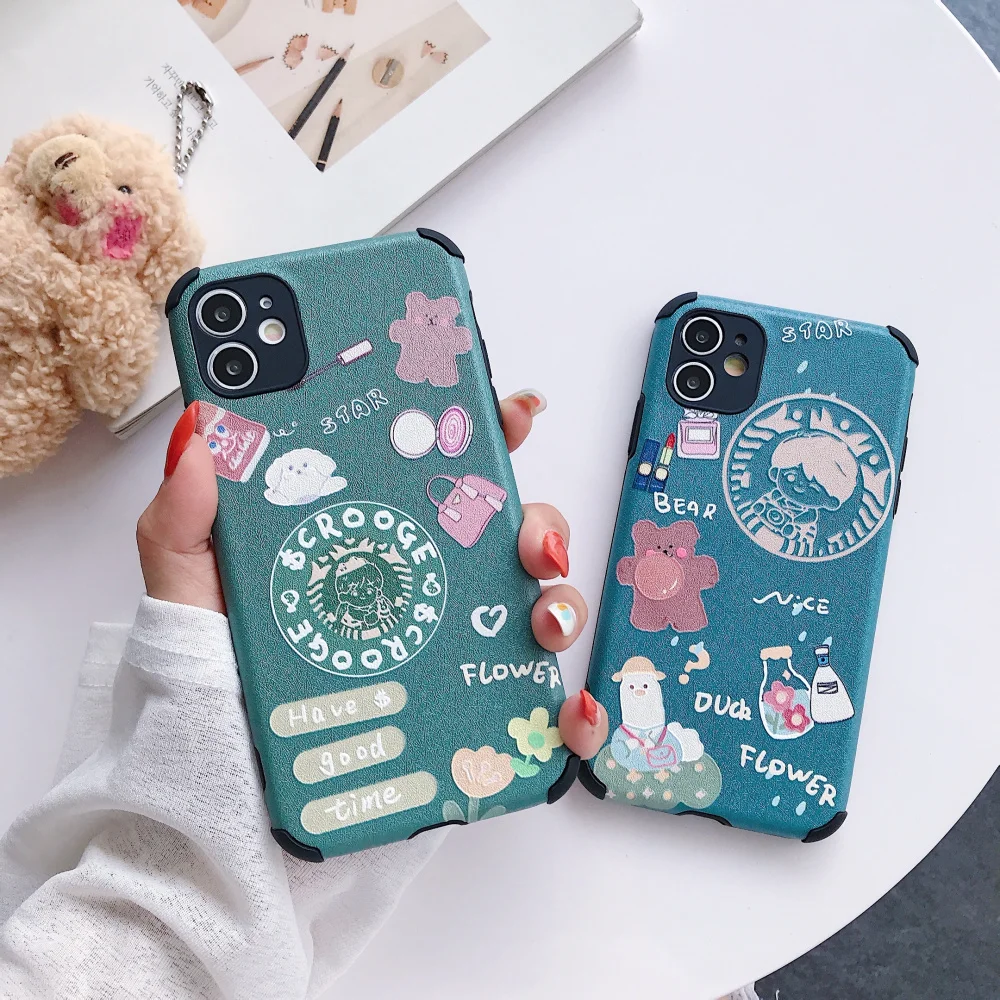 

Phone-Case iPhone SE 2 2020 Silk Pattern Texture For iPhone 11 Pro Max XR X 8 7 Plus 6s High Quality Anti fall Cover Cases Coque