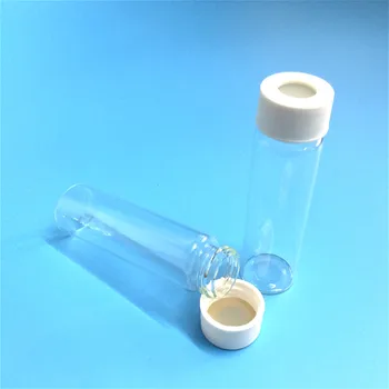 

Chromatography Vial 60 ml Transparent Screw Sample Storage Bottle Cap 22mm Parse Bottle 27.5*140 mm With Lid Septa 10 Pcs