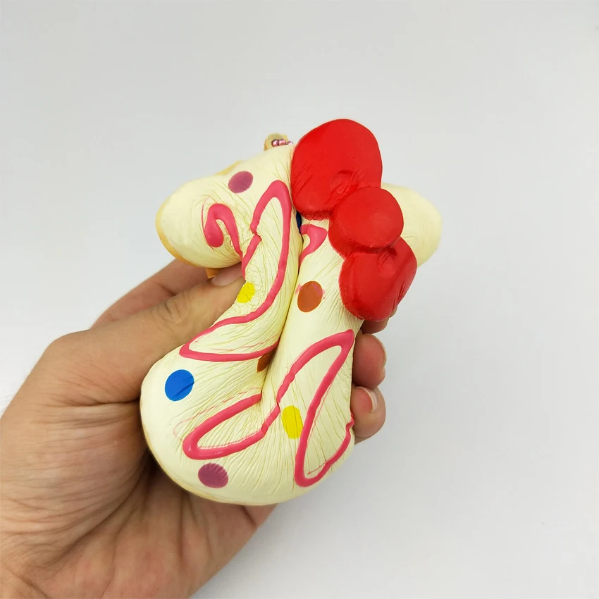 Мягкое hello kitty пончик милый обычный медленный отскок Подвеска для мобильного телефона ремень Рождественский подарок для детская игрушка