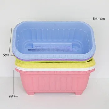 

Rectangular Plastic Flowerpot Balcony Windowsill Gardening Vegetables Flower & Vegetable Potted Plant Pots
