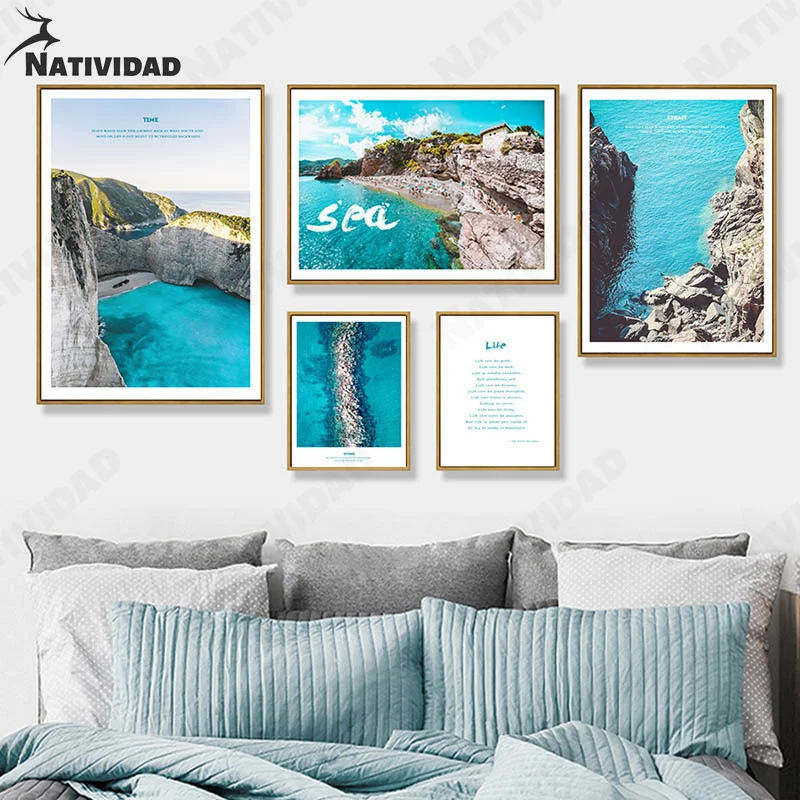 

Modern Landscape Photography Photo Tv Series Shooting Location Greece Shipwreck Bay Print Poster Room Decoration Accessories