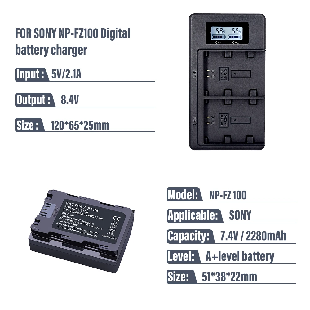 Sony Np Fz100 Battery Charger  Np Fz100 Battery Sony Orignal - 100%  Original - Aliexpress