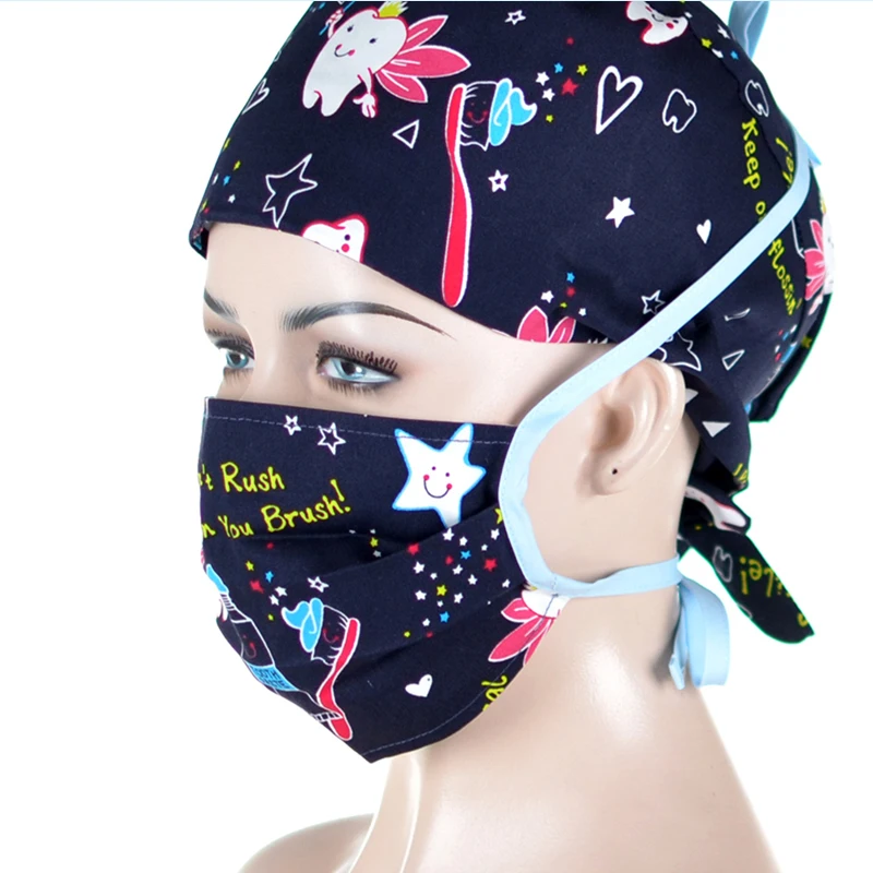 Only Mask 3 Медицинские маски с узором, хирургический скраб-маска для женщин и мужчин, хлопок, регулируемые качественные маски для больницы или работы, ремни для стоматолога - Цвет: Only Mask 3
