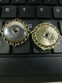 

Fashion Brass Snap Button Base Interchangeable Accessories for Diy Jewelry Snap Button Base Snap Accessories