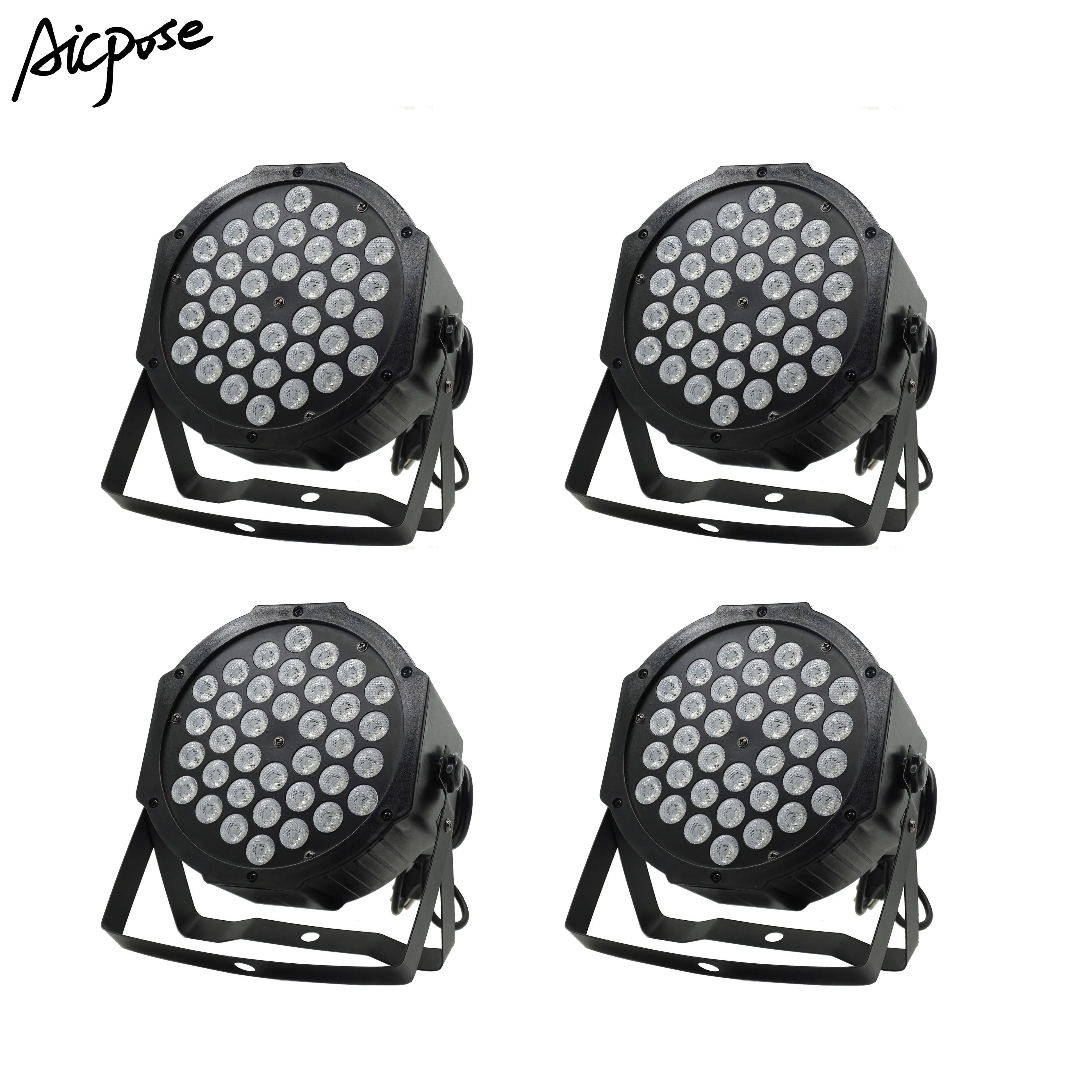 4pcs/lotsLED Par light 36x3W RGB Par Light With DMX512 Master Slave 36*3w Led Flat DJ Equipments Stage Color Par Light