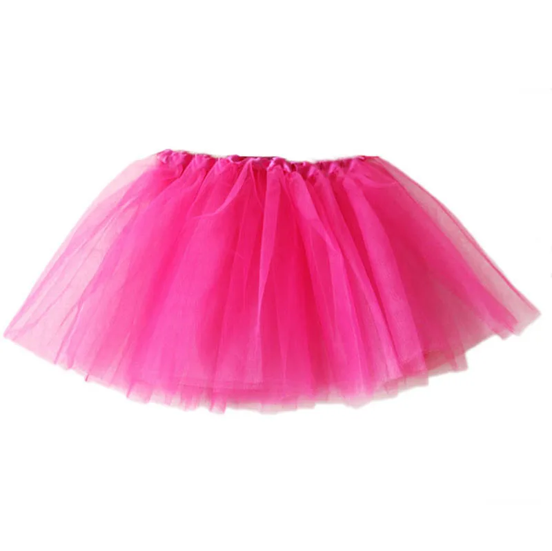 Милые однотонные балетные юбки-пачки высокого качества для маленьких девочек; нарядные вечерние юбки; детские юбки для девочек; юбка принцессы; vestidos - Цвет: Hot Pink