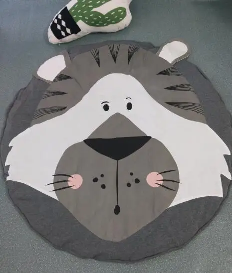 Tiger blanket INS Творческий Детские коврики для игр дети ползают ковры пол постельные принадлежности одеяло с кроликами хлопок игровой коврик детск - Цвет: Tiger blanket