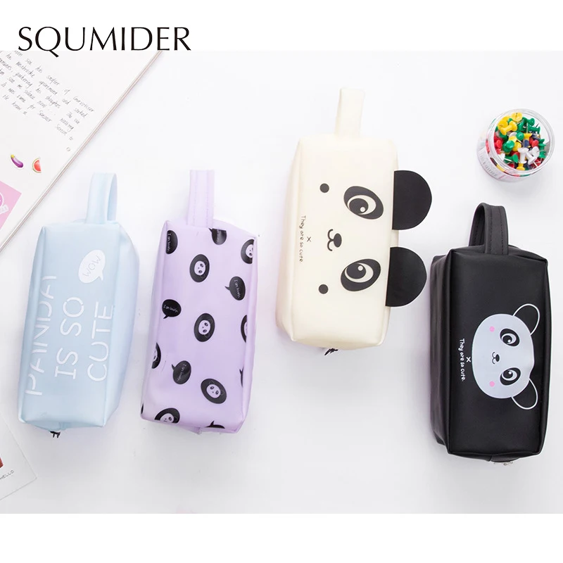 Креативный чехол для карандашей SQUMIDER, мультяшная коробка для карандашей на молнии, вместительная сумка для студенческого подарка, милые школьные канцелярские принадлежности