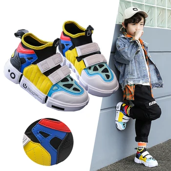 

Boys Sneakers Trainers Basketball-Shoes Running-shoes Child Leisure Casual Slip-on Breathable Kids School Sports Shoes for Teens