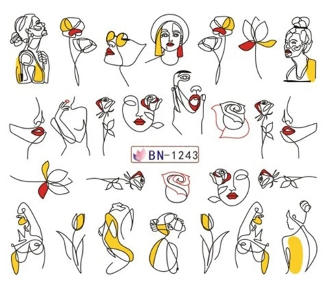 Наклейки для ногтей Водные Наклейки для ногтей тату слайдер цветочный дизайн украшения маникюрные наклейки s Pegatina Фольга Обертывания лак - Цвет: Золотой