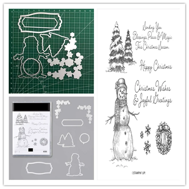

Christmas Snow Wonder Metal Cutting Dies and Stamps Stencils Scrapbooking Photo Album Card Paper Embossing Craft DIY Die Cut