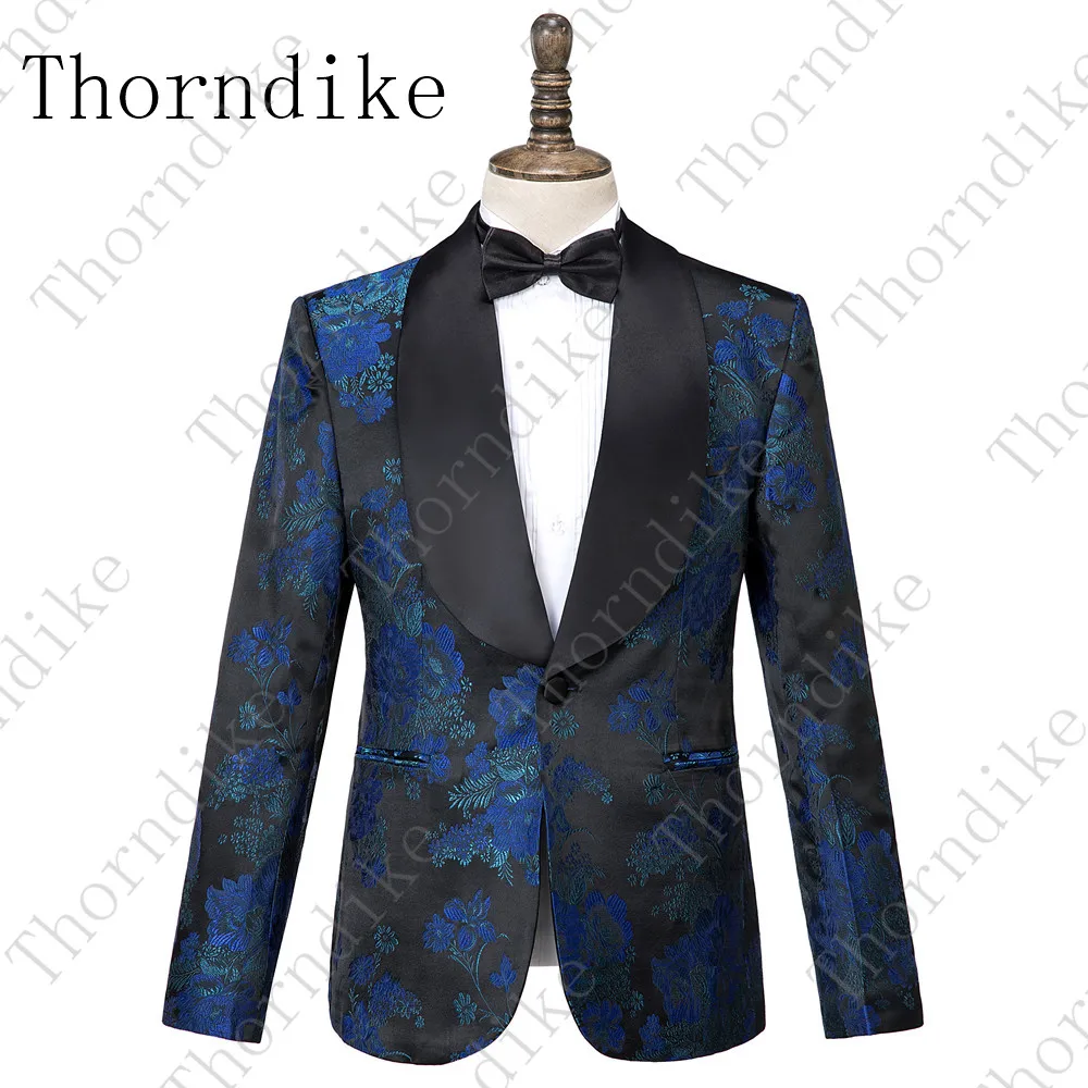 

Thorndike 2019 New Print Blazer Pattern Fancy Prom jacket For Men Casual Party Prom Men's Stylish Blazer Jacket Men Custom Size
