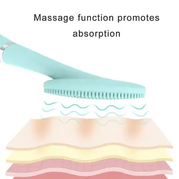 

Hand-Held Electric Silicone Cleansing Instrument Electric Massage Brush Portable Household Wash Instrument Cleansing N5W1