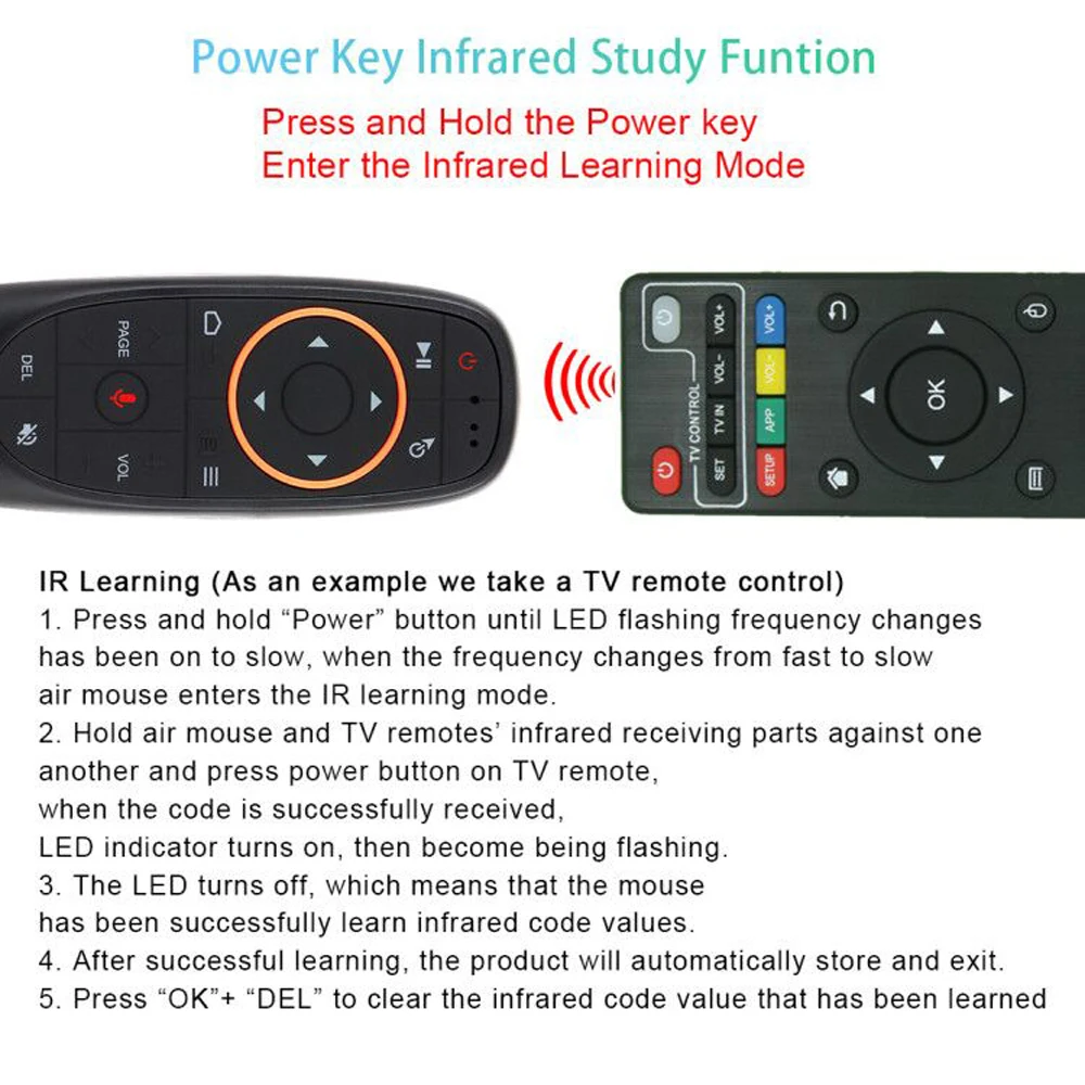 Vontar-controle Remoto de Voz para Android tv Box G10s Pro 2.4ghz Air Mouse Assistente de Pesquisa Google Giroscópio de Aprendizagem ir - Imagem 2